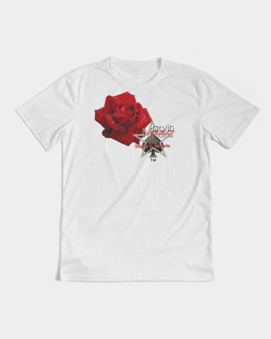 Red rose all white by Marvin Jeans and Trinity D Marvin Men's Tee