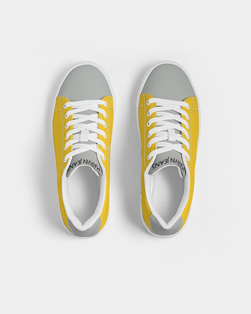 Yellow mixture Men's Faux-Leather Sneaker