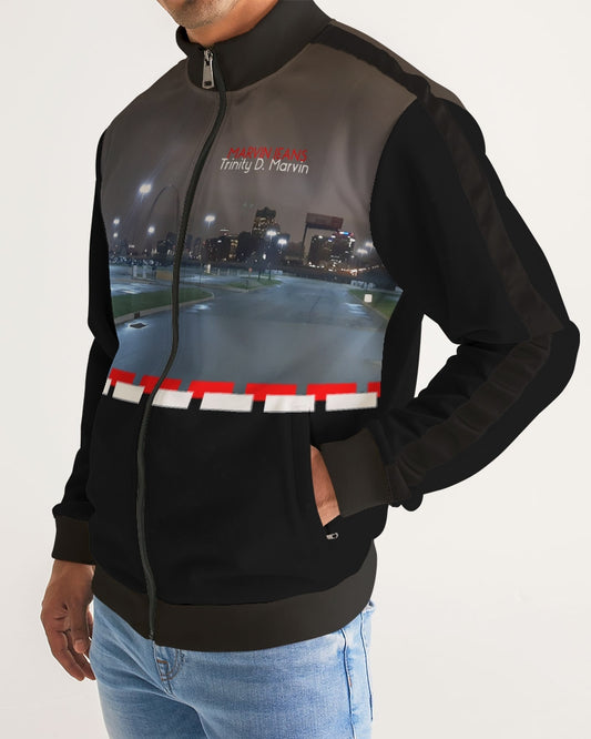 I'm so ST.LOUIS Men's Stripe-Sleeve Track Jacket