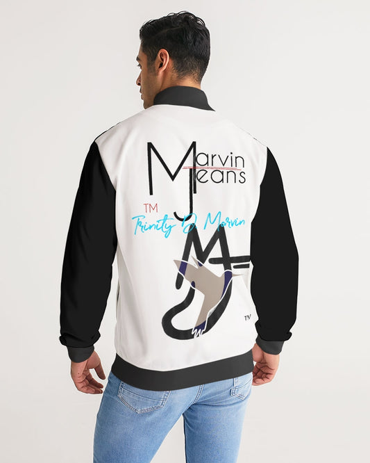 Black and white by Trinity D. Marvin and Marvin Jeans  Men's Stripe-Sleeve Track Jacket