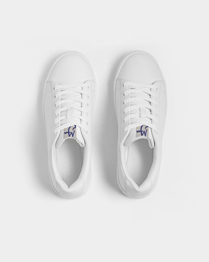 All white Men's Faux-Leather Sneaker