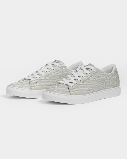 Gator white by Trinity D. Marvin Men's Faux-Leather Sneaker