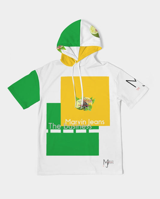 Lemon Lime by Marvin Jeans and Trinity D Marvin Men's Premium Heavyweight Short Sleeve Hoodie