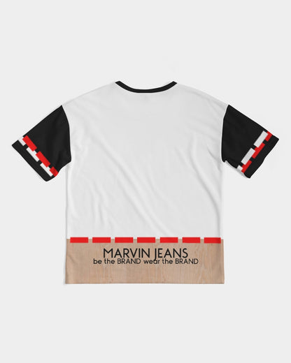Woodgrain black & red  Men's Premium Heavyweight Tee
