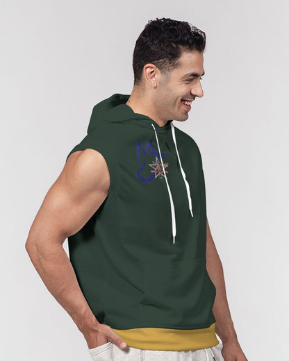 Dark green gold by Marvin Jeans and Trinity D Marvin Men's Premium Heavyweight Sleeveless Hoodie