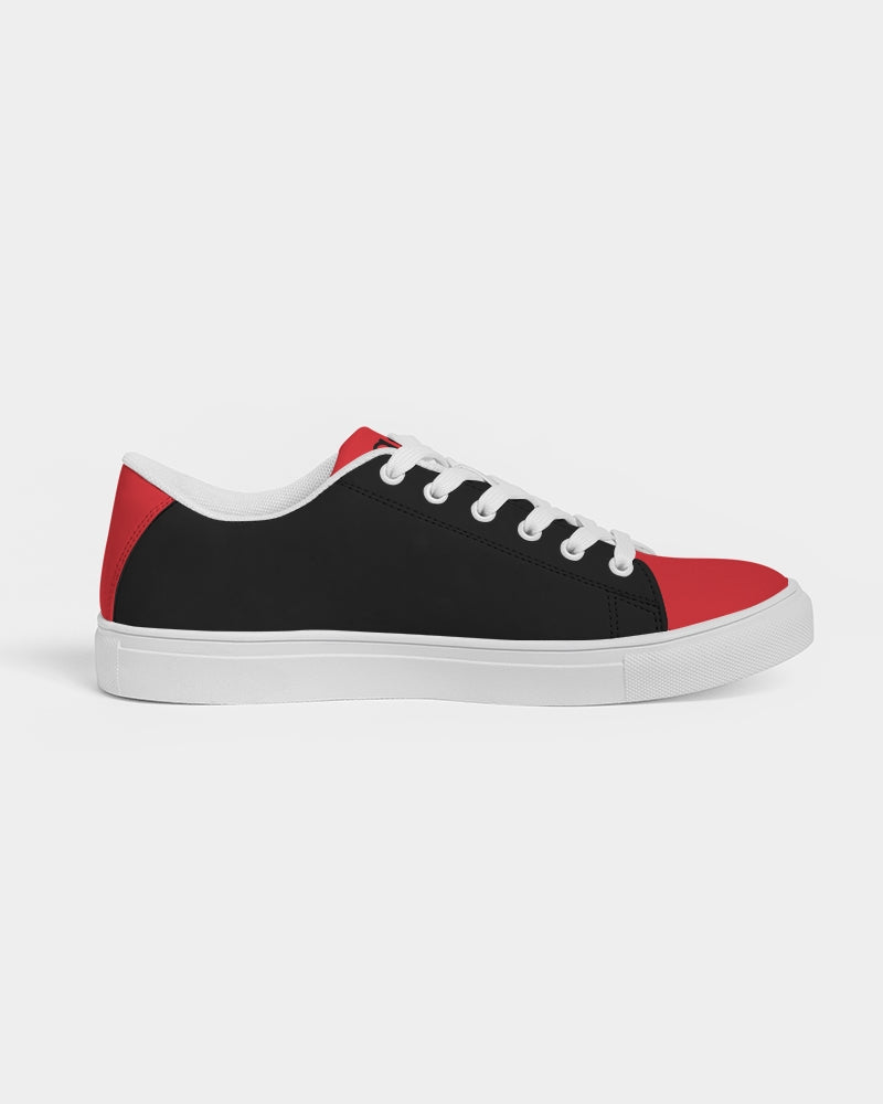 Red and black ACCESSORIES Men's Faux-Leather Sneaker