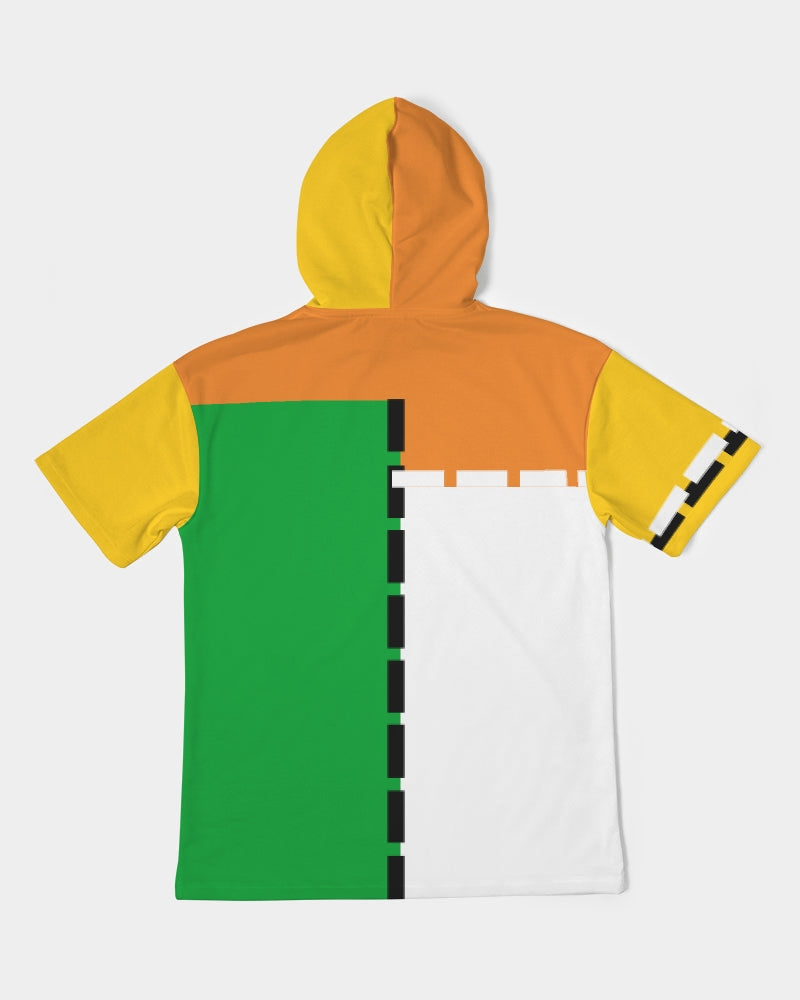 Crazy mix white by Marvin Jeans and Trinity D Marvin Men's Premium Heavyweight Short Sleeve Hoodie