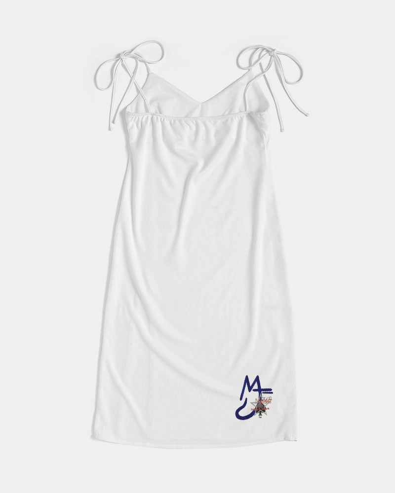 All white by Marvin Jeans and Trinity D Marvin Women's Tie Strap Split Dress