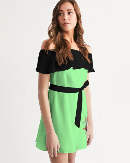 Mint black top by Marvin Jeans and Trinity D Marvin Women's Off-Shoulder Dress