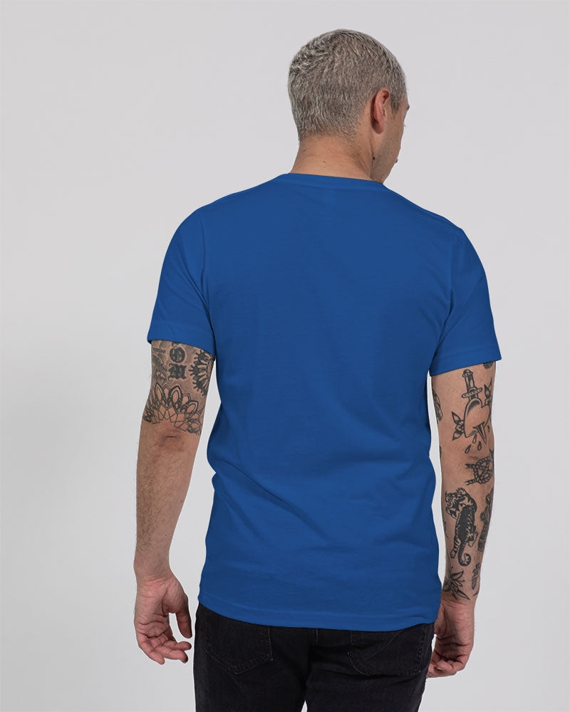 MJ logo by Marvin Jeans and Trinity D Marvin Unisex Jersey V-Neck Tee | Bella + Canvas