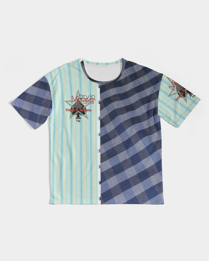 Blue stripes pin stripes by Marvin Jeans and Trinity D Marvin Men's Premium Heavyweight Tee