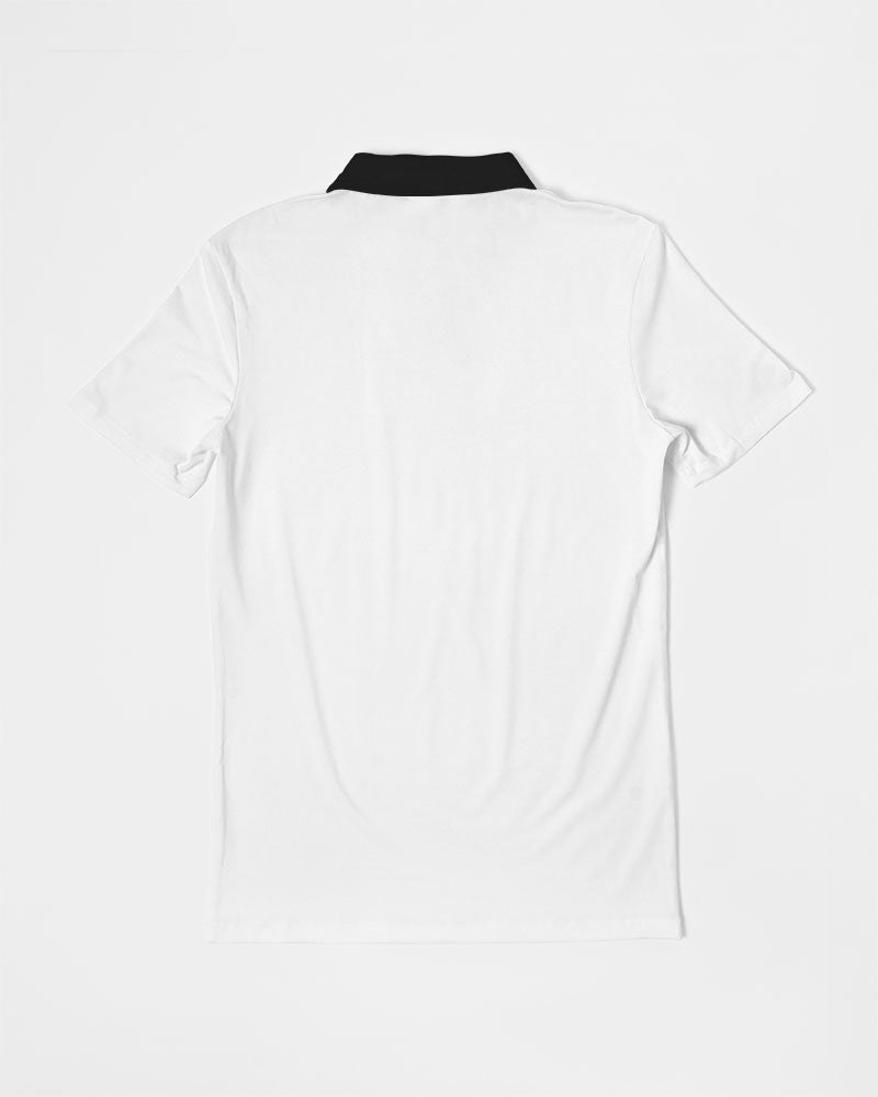 All white by Marvin Jeans and Trinity D Marvin Men's Slim Fit Short Sleeve Polo