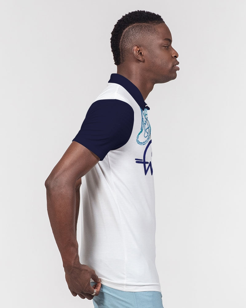 Two logo's by Marvin Jeans and Trinity D Marvin Men's Slim Fit Short Sleeve Polo