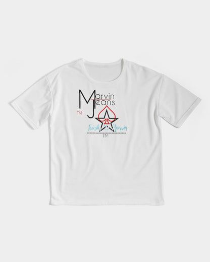 All White  Legacy by Marvin Jeans and Trinity D Marvin Men's Premium Heavyweight Tee