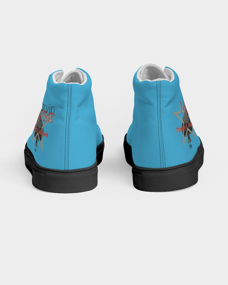 Loud blue by Marvin Jeans and Trinity D Marvin Men's Hightop Canvas Shoe - Black
