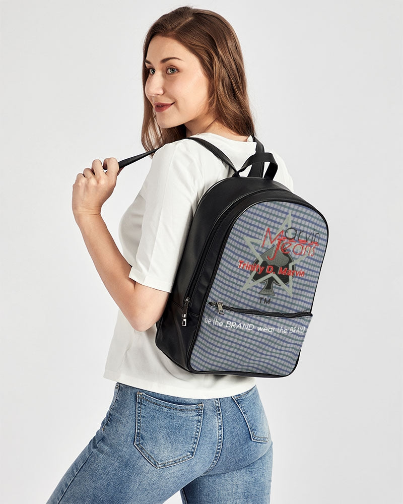 Grid mix by Trinity D. Marvin and Marvin Jeans Classic Faux Leather Backpack