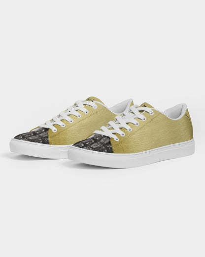 Gold Gator black tip Men's Faux-Leather Sneaker