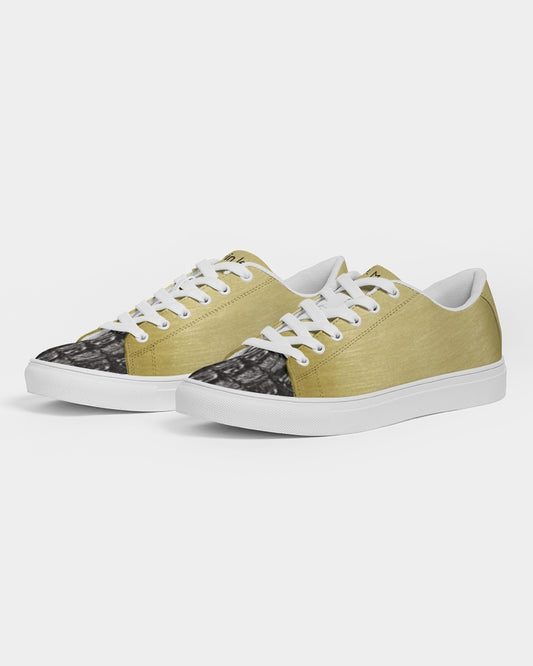 Gold Gator black tip Men's Faux-Leather Sneaker