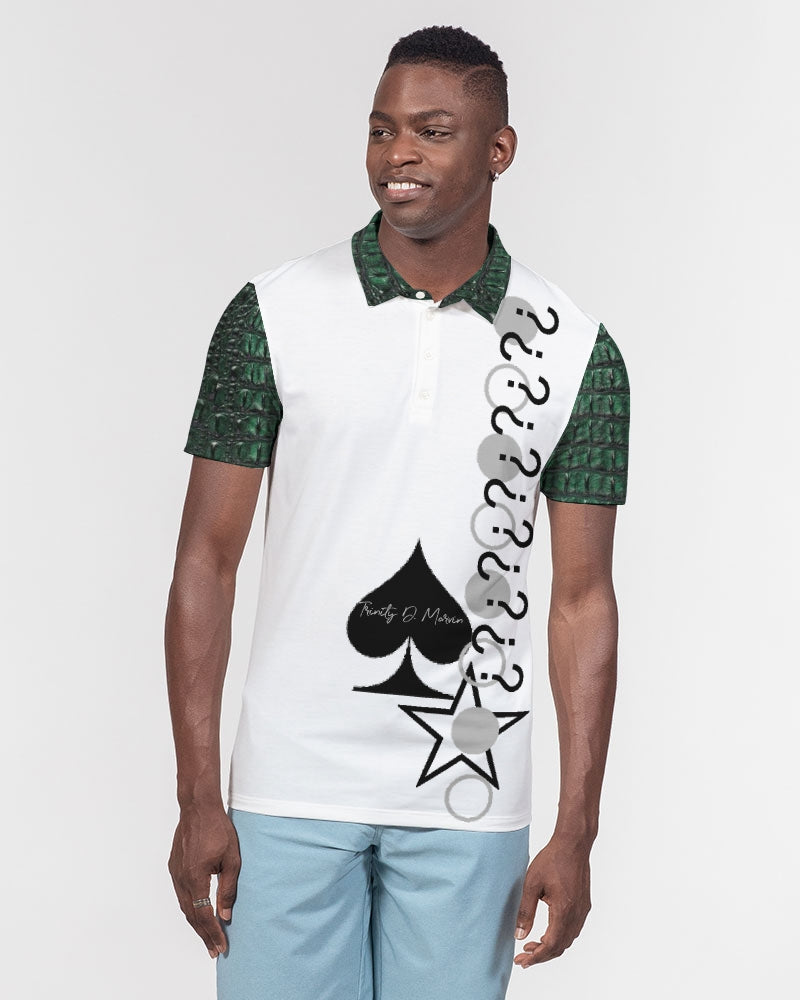 Gator green by Trinity D. Marvin Men's Slim Fit Short Sleeve Polo