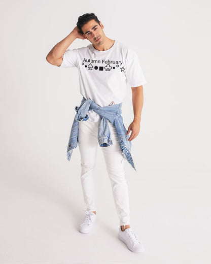 Autumn February all white by Marvin Jeans and Trinity D Marvin Men's Premium Heavyweight Tee