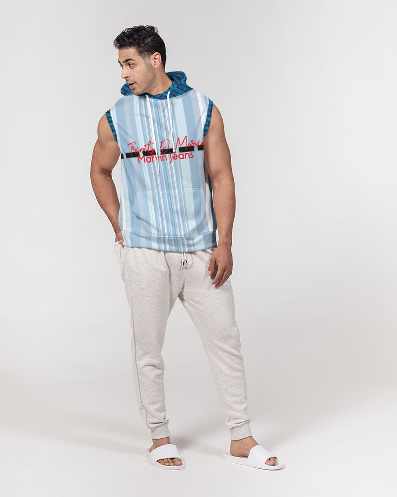 Brick city stripe mix BY MARVIN JEANS Men's Premium Heavyweight Sleeveless Hoodie
