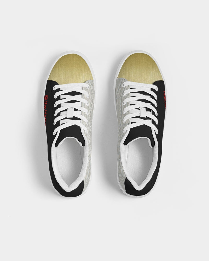 Gator white gold tip BY MARVIN JEANS Men's Faux-Leather Sneaker