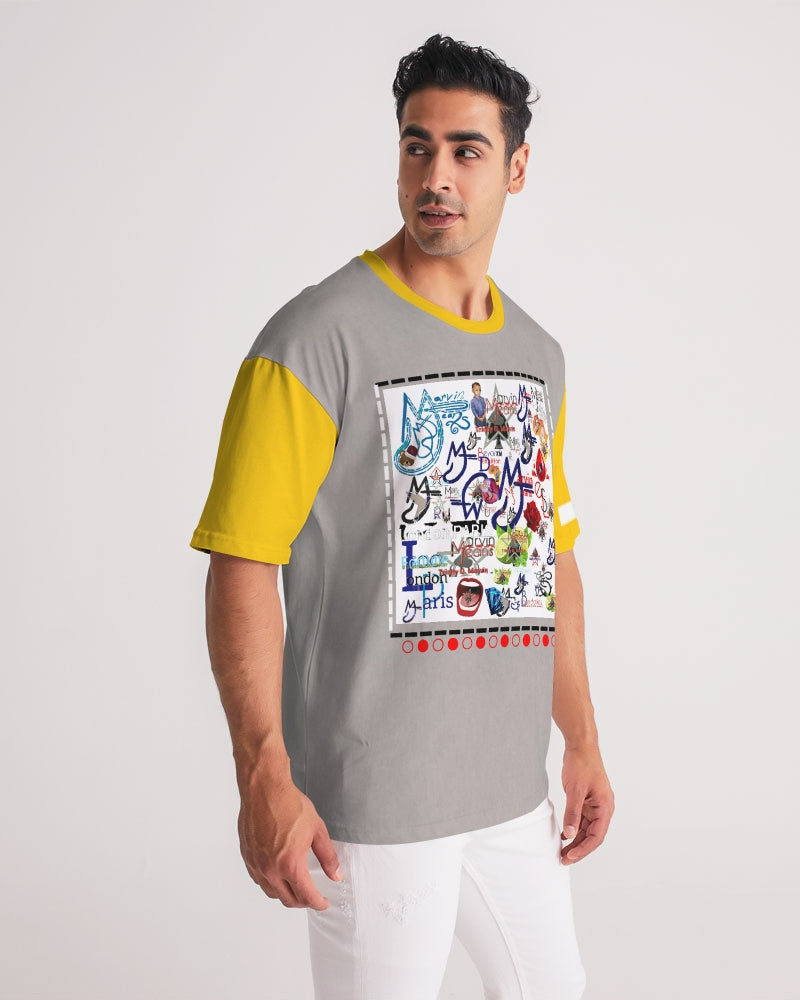Logo's yellow sleeve by Marvin Jeans and Trinity D Marvin Men's Premium Heavyweight Tee