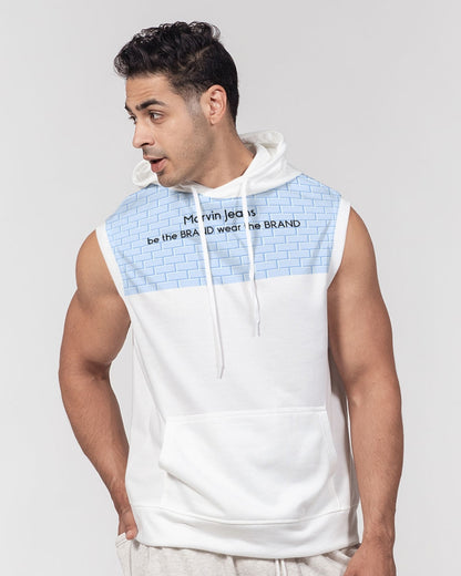 Baby blue brick Men's Premium Heavyweight Sleeveless Hoodie