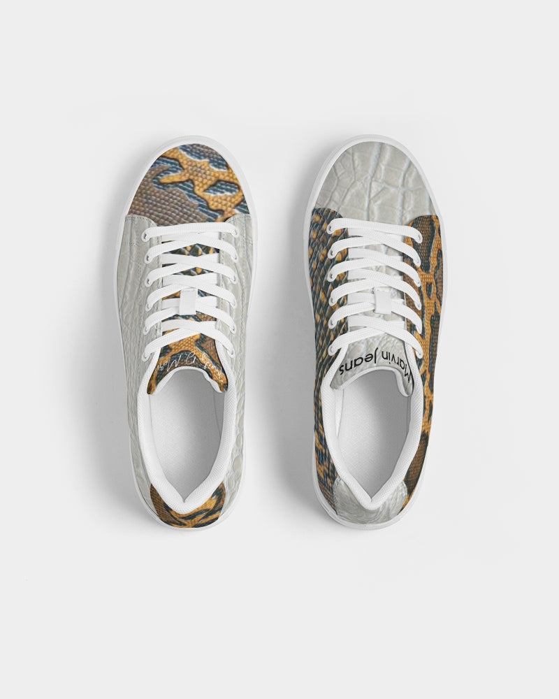 Gator white calf print BY MARVIN JEANS Men's Faux-Leather Sneaker