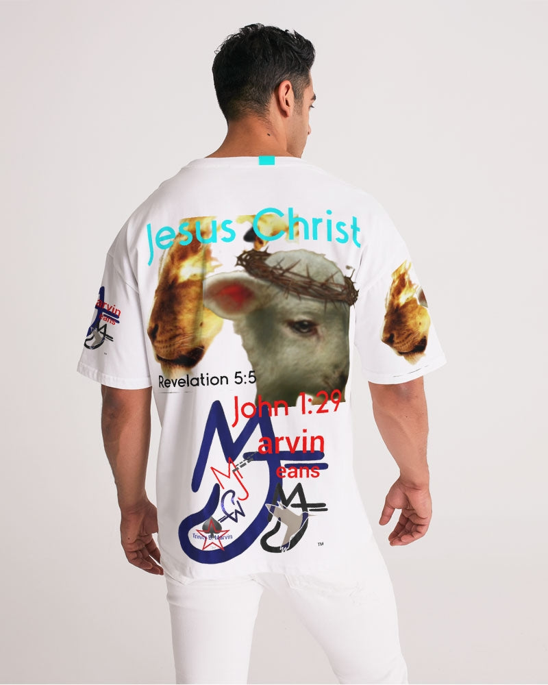 Gospel message symbols by Marvin Jeans and Trinity D Marvin Men's Premium Heavyweight Tee