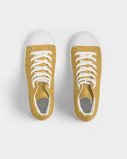 Gator yellow by Trinity D Marvin Men's Hightop Canvas Shoe