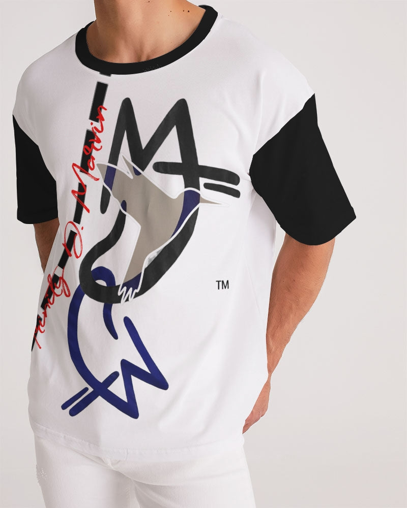 Two Logo's by Marvin Jeans and Trinity D Marvin Men's Premium Heavyweight Tee