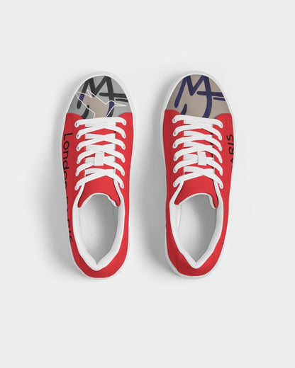 London,PARIS red by Marvin Jeans Men's Faux-Leather Sneaker