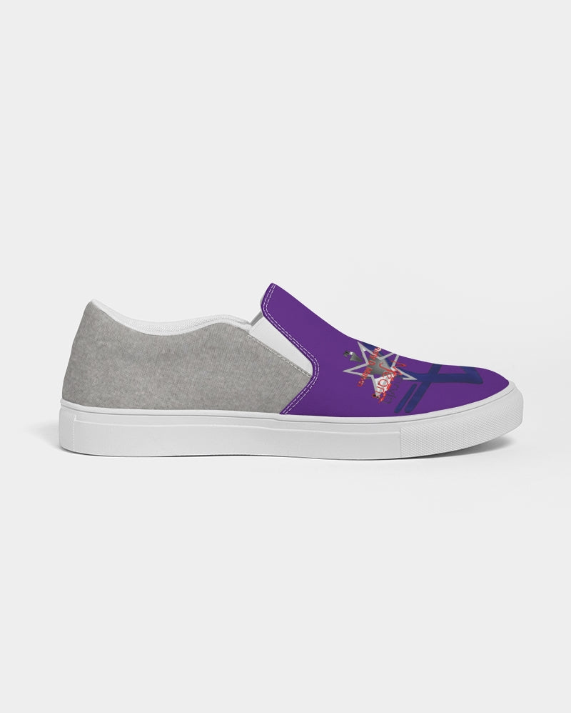 Purple cool grey BY MARVIN JEANS Men's Slip-On Canvas Shoe