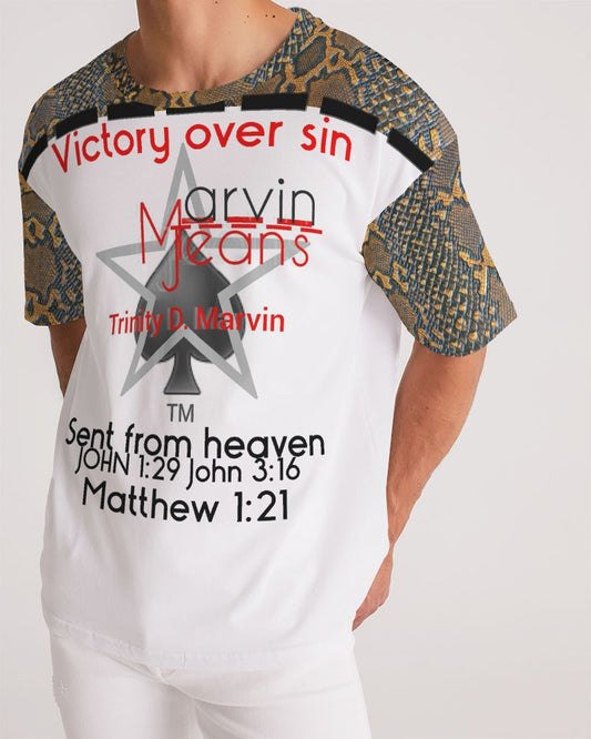 Sent from heaven by Marvin Jeans and Trinity D.Marvin Men's Premium Heavyweight Tee