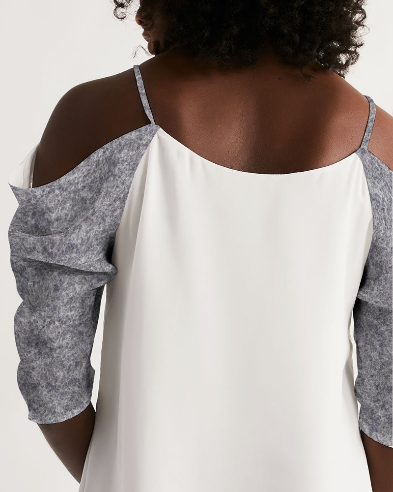 Wool  Women's Open Shoulder A-Line Dress