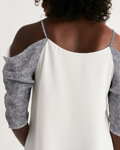 Wool  Women's Open Shoulder A-Line Dress