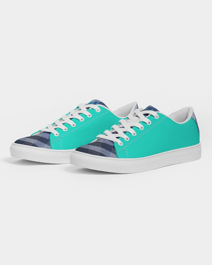 Dark mint blue stripes by Marvin Jeans and Trinity D Marvin Men's Faux-Leather Sneaker