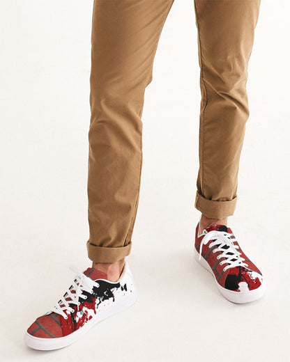 Brick city red awesome print Marvin Jeans and Trinity D Marvin Men's Faux-Leather Sneaker