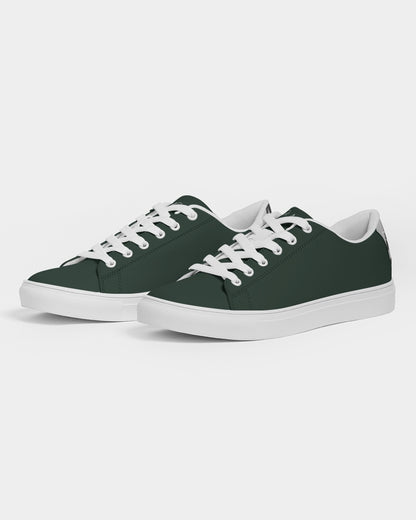 Dark green  Men's Faux-Leather Sneaker