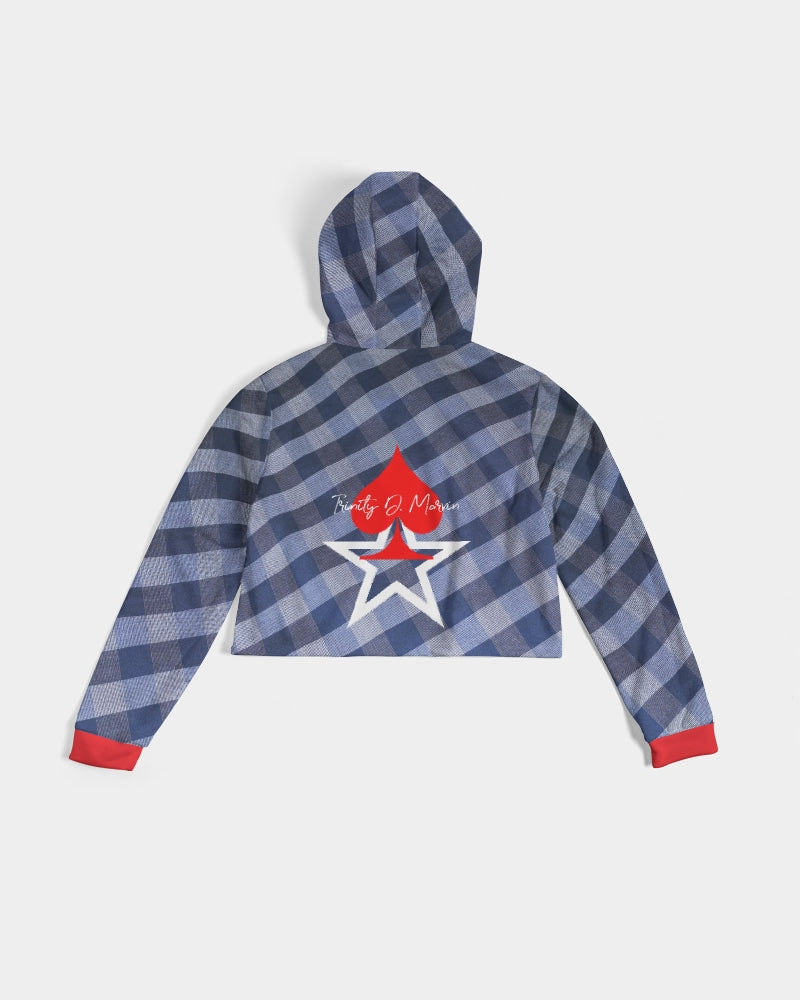 Ever red by Marvin Jeans and Trinity D Marvin Women's Cropped Hoodie