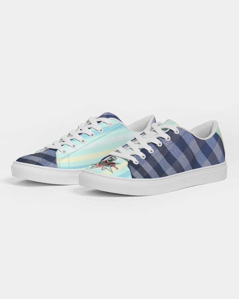 Blue stripes pin stripes by Marvin Jeans and Trinity D Marvin Men's Faux-Leather Sneaker