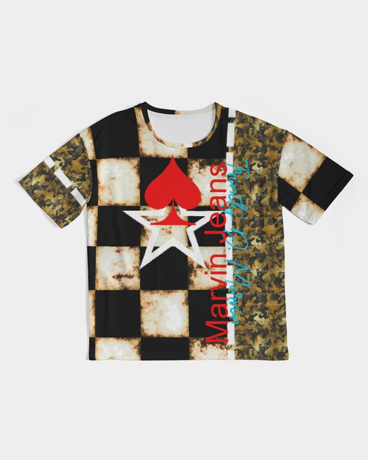 Bold gold red mix by Marvin Jeans and Trinity D Marvin Men's Premium Heavyweight Tee