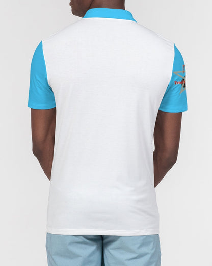 Loud blue by Marvin Jeans and Trinity D Marvin Men's Slim Fit Short Sleeve Polo
