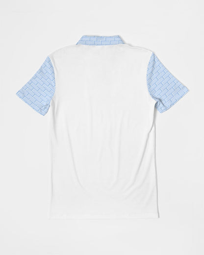 Baby blue brick Men's Slim Fit Short Sleeve Polo