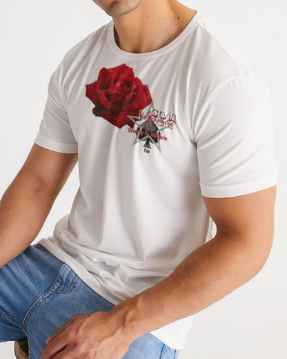 Red rose all white by Marvin Jeans and Trinity D Marvin Men's Tee