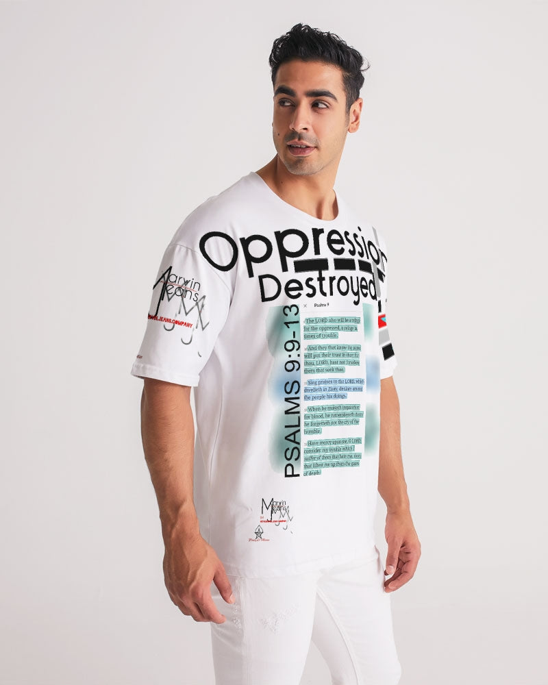 Gospel message Oppression destroyed by Marvin Jeans and Trinity D Marvin Men's Premium Heavyweight Tee