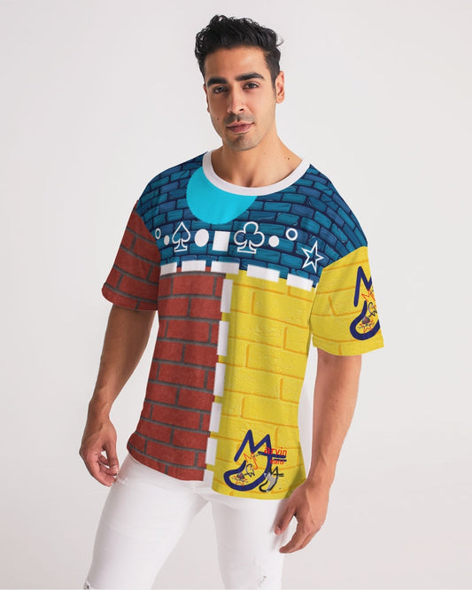 Brick city mix red, yellow ,blue by Marvin Jeans and Trinity D Marvin Men's Premium Heavyweight Tee