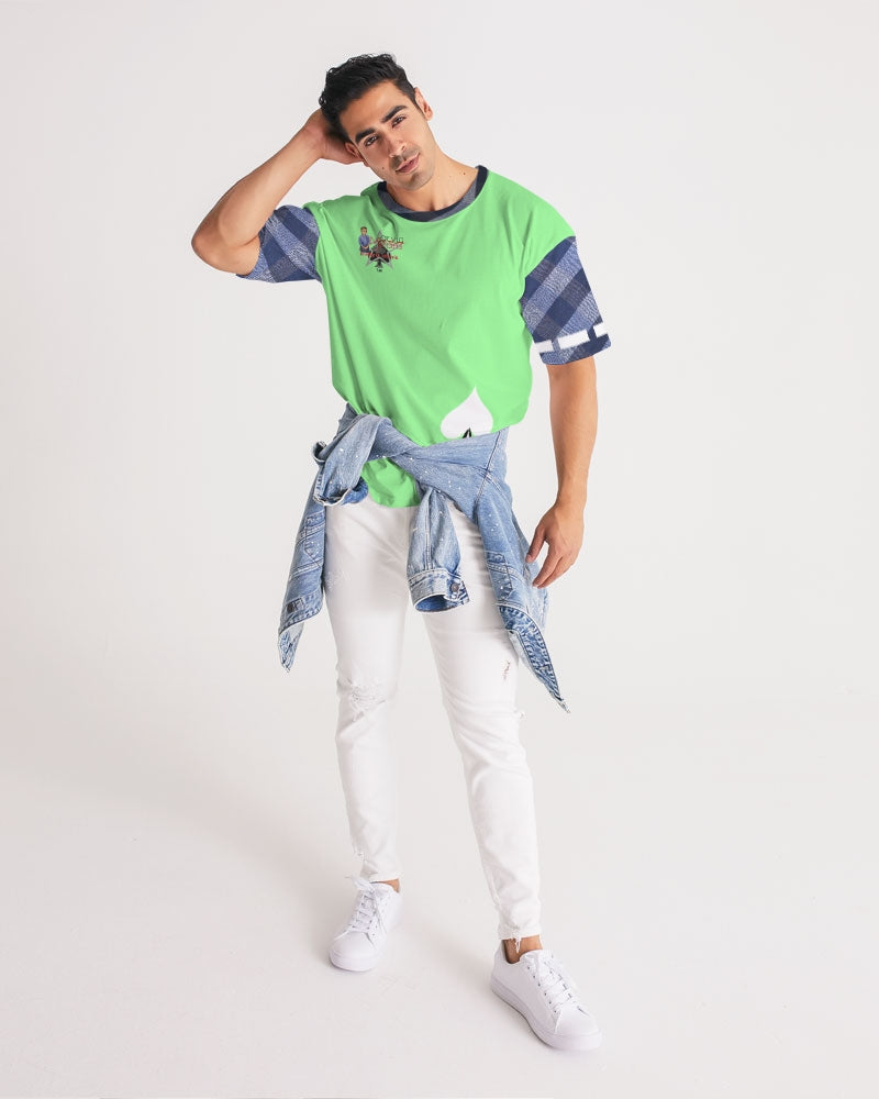 Blue stripes mint by Marvin Jeans and Trinity D Marvin Men's Premium Heavyweight Tee