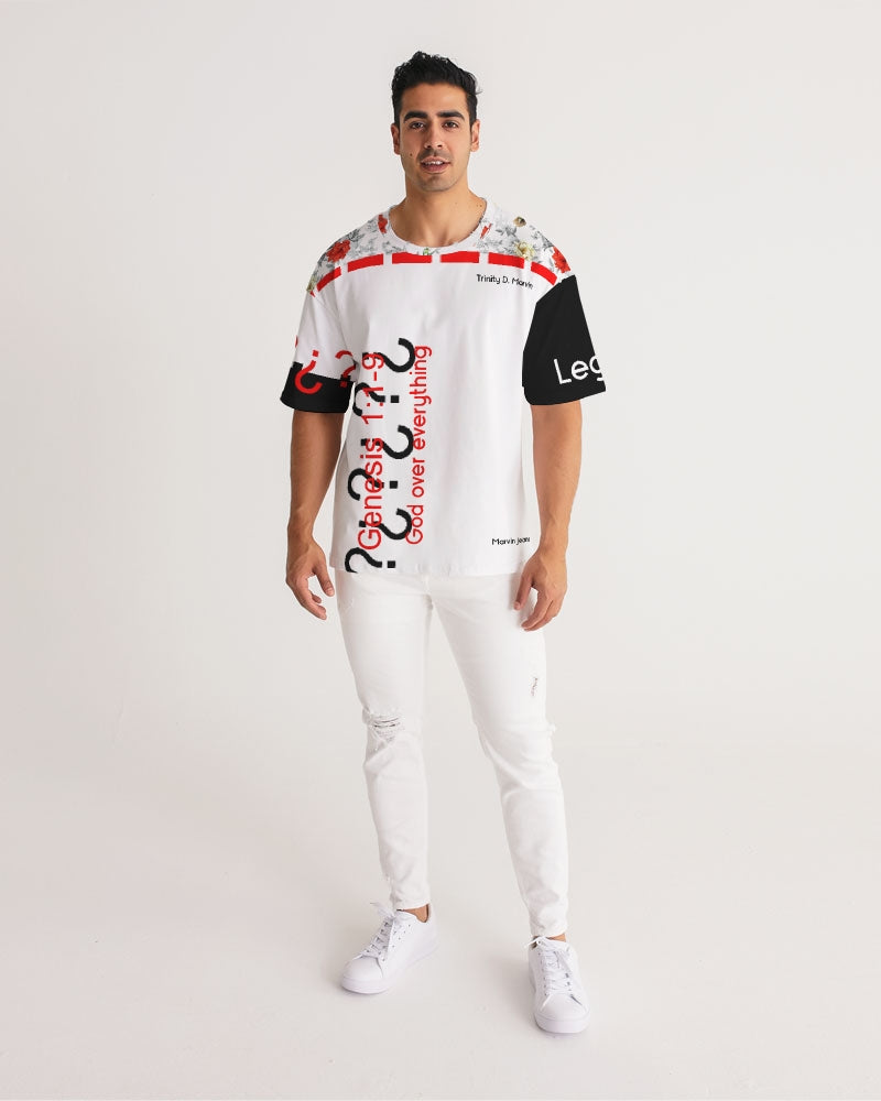 Rose's God over everything by Marvin JEANS Men's Premium Heavyweight Tee